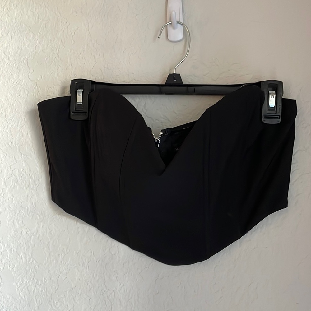 WHITE FOX CORSET TOP IN BLACK BRAND NEW NEVER WORN SIZE LARGE